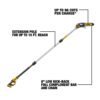 dw 20v max* lithium ion cordless pole saw and pole hedge trimmer combo kit dcko86m1 from dw dw 20v max* lithium ion cordless pole saw and pole hedge trimmer combo kit dcko86m1 from dw