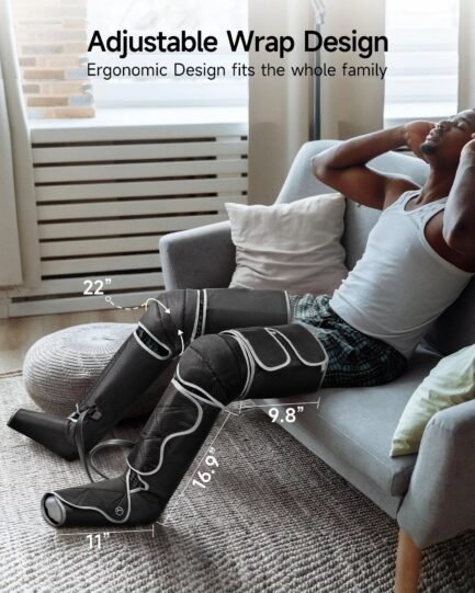 alljoy leg massager, leg air compression massager for circulation and pain relief,2 heat levels foot/knee massager,6 modes with memory function controller, full leg massager, gift for women men alljoy leg massager, leg air compression massager for circulation and pain relief,2 heat levels foot/knee massager,6 modes with memory function controller, full leg massager, gift for women men