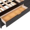captain wood bed with trundle and drawers, twin for kids bedroom, brown captain wood bed with trundle and drawers, twin for kids bedroom, brown