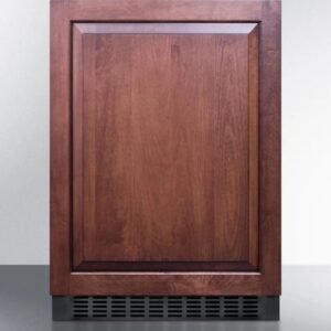24″ wide built in all refrigerator (panel not included), black cabinet