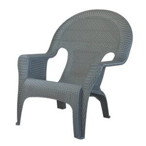 adams gray polypropylene frame woven lounge chair