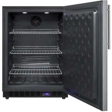 frost free built in undercounter all freezer for residential or commercial use, with stainless steel wrapped exterior and thin handle frost free built in undercounter all freezer for residential or commercial use, with stainless steel wrapped exterior and thin handle