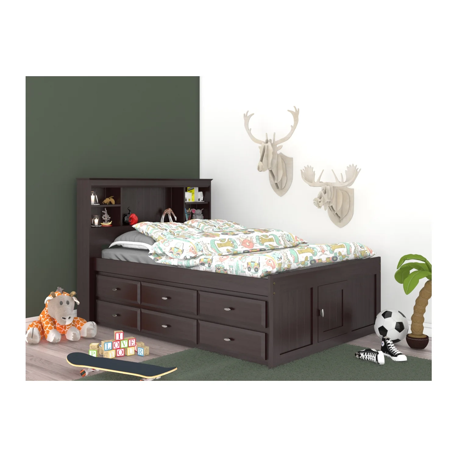 american furniture classics os home and office furniture model 82921k12 22 full size bookcase bed with twelve drawers in espresso american furniture classics os home and office furniture model 82921k12 22 full size bookcase bed with twelve drawers in espresso