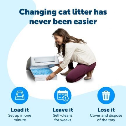 petsafe scoopfree complete replacement blue crystal litter tray�� 6 pack easy cleanup with disposable tray includes leak protection and low tracking litter petsafe scoopfree complete replacement blue crystal litter tray�� 6 pack easy cleanup with disposable tray includes leak protection and low tracking litter
