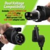 deco home level 1 & 2 32a 240v portable ev charger, nema 14 50 and 5 15 plugs, 20ft sae j1172 charging cable, tesla adapter deco home level 1 & 2 32a 240v portable ev charger, nema 14 50 and 5 15 plugs, 20ft sae j1172 charging cable, tesla adapter
