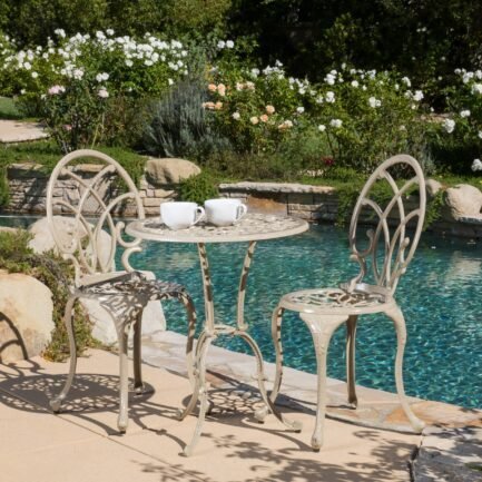 andover outdoor 3 piece aluminum bistro set andover outdoor 3 piece aluminum bistro set