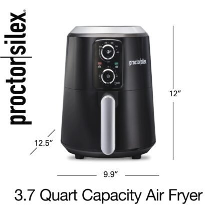 proctor silex air fryer, 3.7 quart capacity, black, 35056 proctor silex air fryer, 3.7 quart capacity, black, 35056