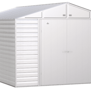 arrow select steel storage shed, 10×14, flute grey