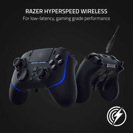 razer wolverine v2 pro wireless controller black hyperspeed, mecha tactile, rgb lights for ps5 & pc with 6ft type c cable and headset bolt axtion bundle like new razer wolverine v2 pro wireless controller black hyperspeed, mecha tactile, rgb lights for ps5 & pc with 6ft type c cable and headset bolt axtion bundle like new