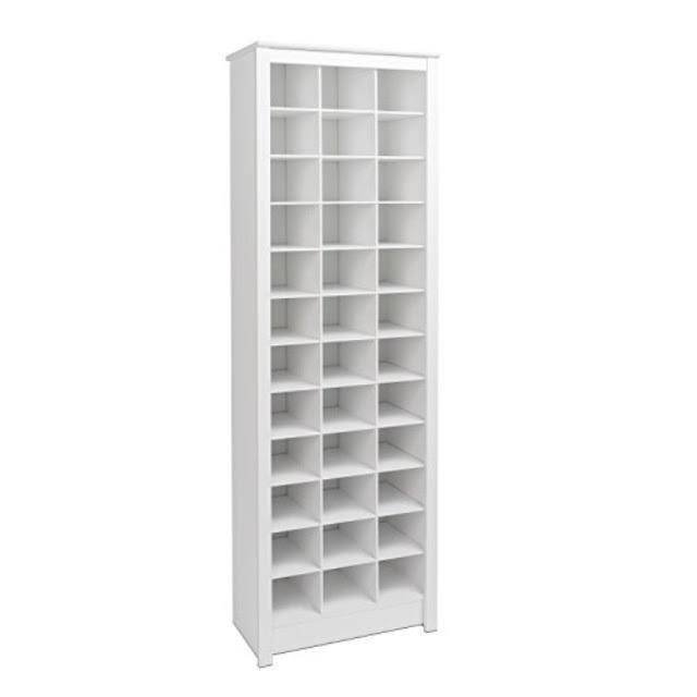 36 pair shoe storage rack, white