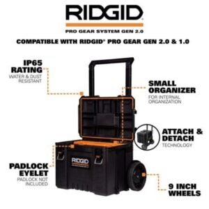2.0 pro 22 in. gear system rolling tool box and tool box and tool case 254065 254067 254069
