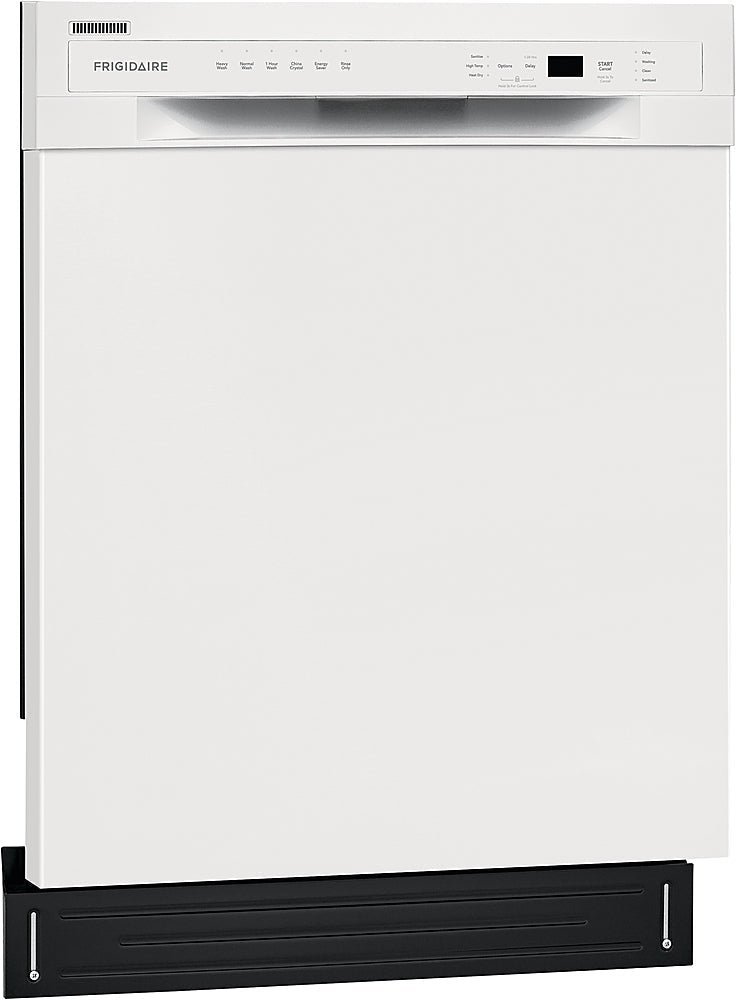 frigidaire – 24″ compact front control built in dishwasher with stainless steel tub, 52 dba – white frigidaire – 24″ compact front control built in dishwasher with stainless steel tub, 52 dba – white