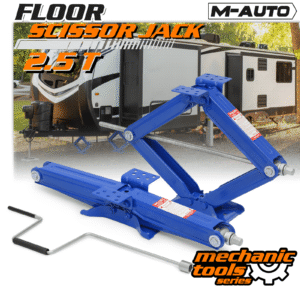 m auto 2.5 ton scissor jack set of 2, 5000lbs heavy duty car jack kit for changing tires tools, stabilizer leveling scissor jacks with handle, blue