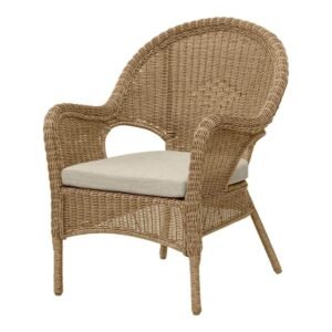 Store hampton bay rosemont light brown steel wicker stackable outdoor patio lounge chair with putty tan cushion 65 91 1br 996
