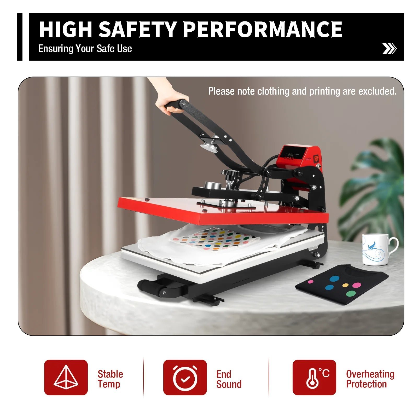 16″ x 20″ clamshell semi auto open heat press machine with slide out function heavy 16″ x 20″ clamshell semi auto open heat press machine with slide out function heavy