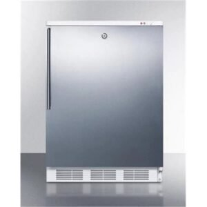 24 in. wide built in 25 deg c manual defrost all freezer with lock, stainless steel