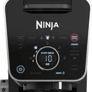 ninja – dualbrew 12 cup specialty coffee system with k cup compatibility, 4 brew styles, and frother – black/silver