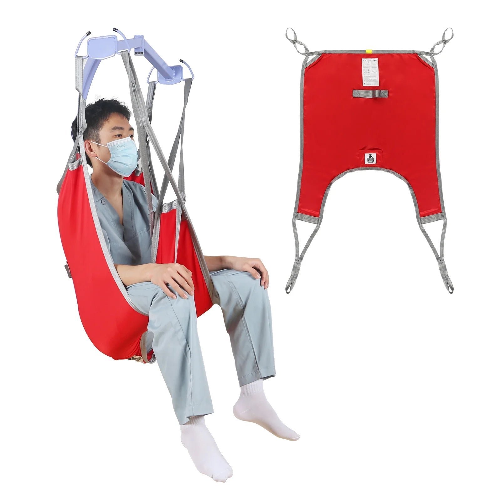 ez assistive hoyer lift sling for patient transfer,patient lift sling for divided leg,hoyer sling transfer and lift patient safely, 500lb weight capacity ez assistive hoyer lift sling for patient transfer,patient lift sling for divided leg,hoyer sling transfer and lift patient safely, 500lb weight capacity