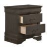 deehome classic louis philippe style stained gray finish 1pc nightstand of 2x drawers traditional design bedroom furniture deehome classic louis philippe style stained gray finish 1pc nightstand of 2x drawers traditional design bedroom furniture