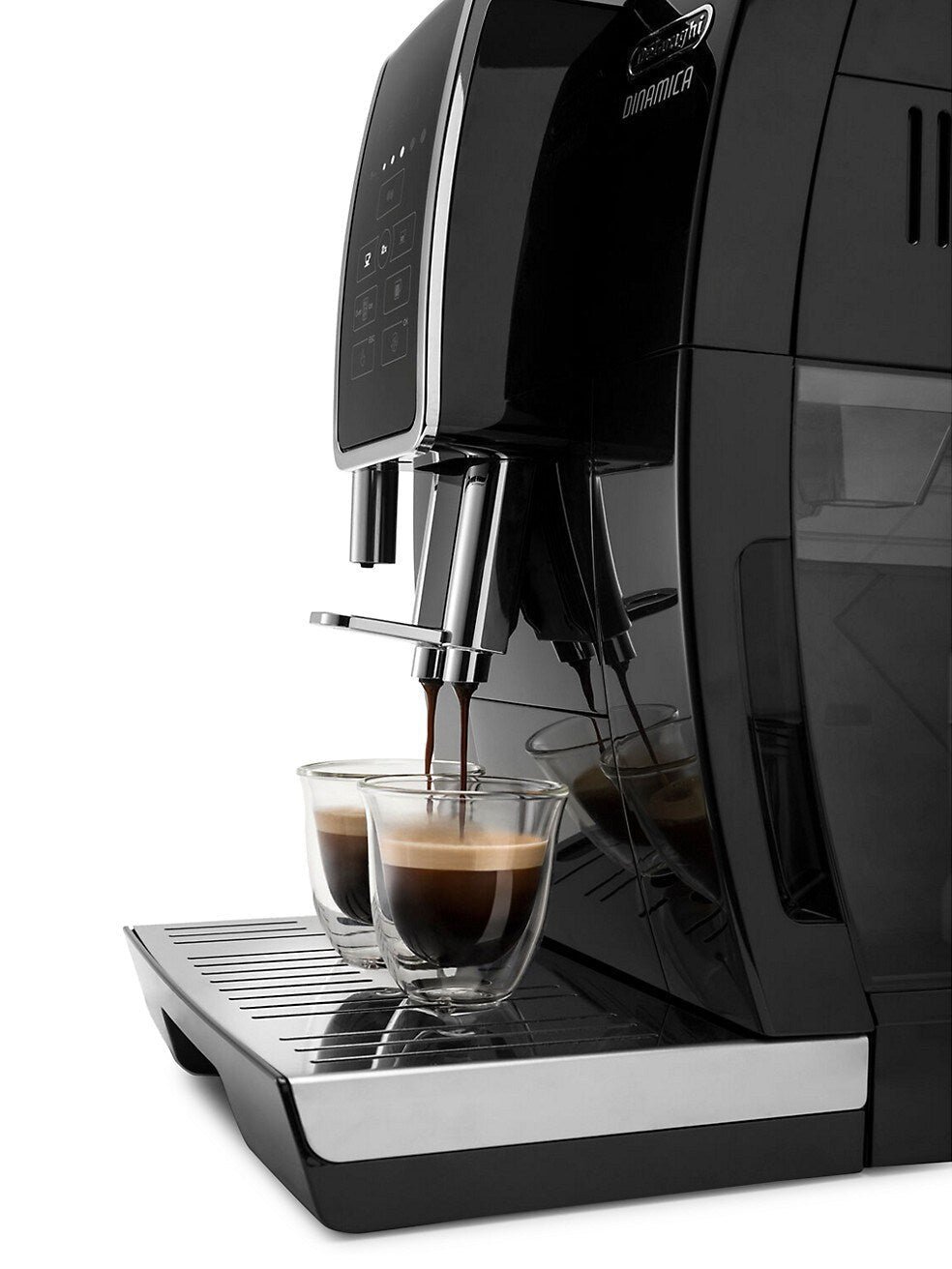 de’longhi – dinamica espresso machine with 15 bars of pressure and milk frother – black/stainless de’longhi – dinamica espresso machine with 15 bars of pressure and milk frother – black/stainless