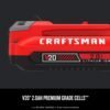 craftsman v20 lithium ion battery, 2.0 amp hour, 2 pack (cmcb202 2) craftsman v20 lithium ion battery, 2.0 amp hour, 2 pack (cmcb202 2)