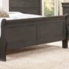 classic louis philippe styling 1pc eastern king size sleigh bed stained gray finish traditional bedroom furniture classic louis philippe styling 1pc eastern king size sleigh bed stained gray finish traditional bedroom furniture