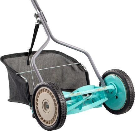 american lawn mower company 1304 14gc 14 inch 5 blade push reel lawn mower with grass catcher, mint american lawn mower company 1304 14gc 14 inch 5 blade push reel lawn mower with grass catcher, mint