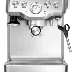 breville bes840xl infuser espresso machine, brushed stainless steel