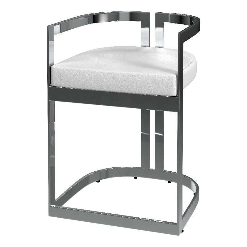 butler specialty company clarence faux leather 23″ dining stool – nickel plated butler specialty company clarence faux leather 23″ dining stool – nickel plated