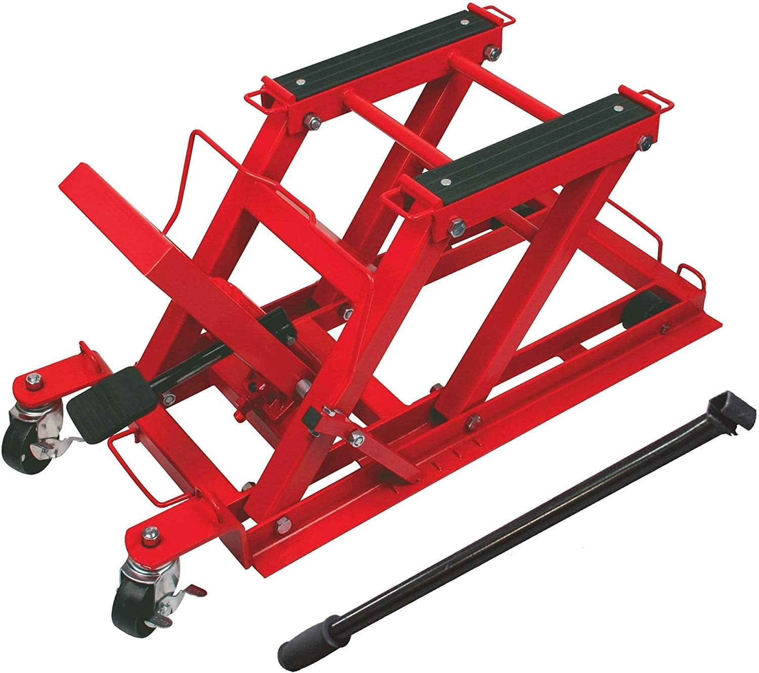 big red hydraulic powersports lift jack (motorcycle, atv, utv, snowmobile): 3/4 ton (1,500 lb) capacity,red,w6407 big red hydraulic powersports lift jack (motorcycle, atv, utv, snowmobile): 3/4 ton (1,500 lb) capacity,red,w6407