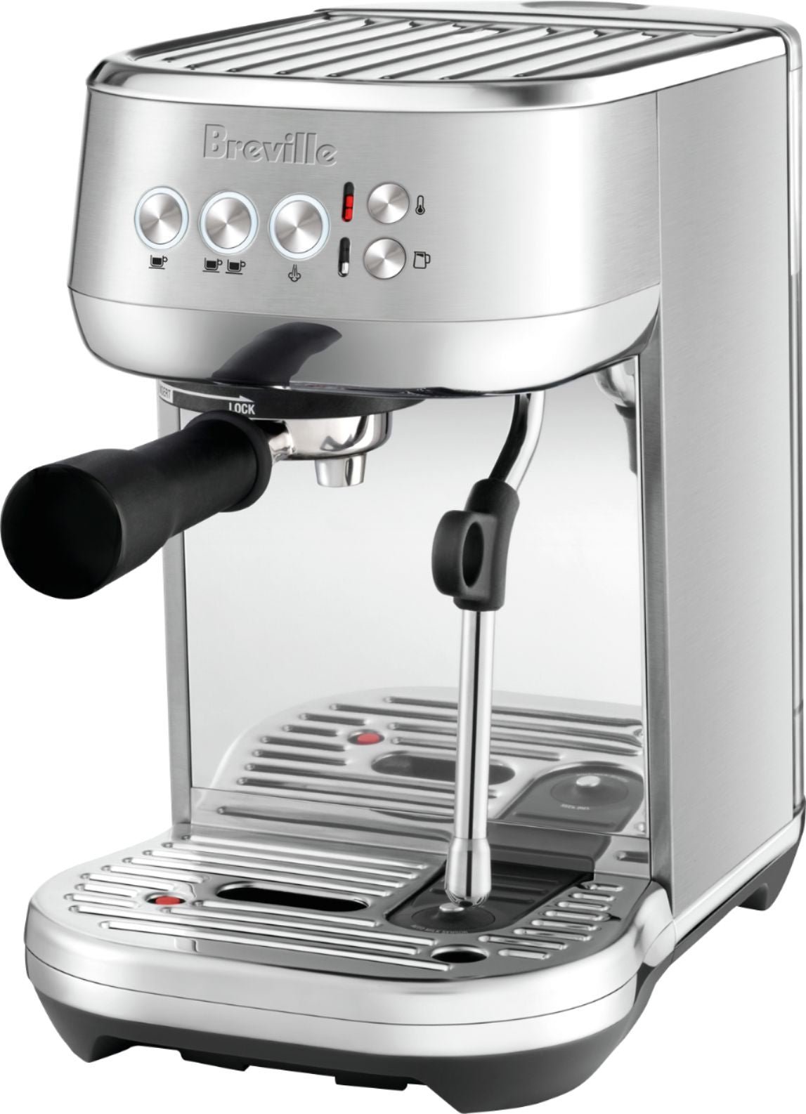 breville – the bambino plus espresso machine with 15 bars of pressure and milk frother – stainless steel breville – the bambino plus espresso machine with 15 bars of pressure and milk frother – stainless steel