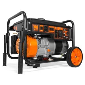 6000 watt rv ready portable generator with wheel kit carb compliant