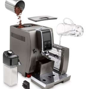 de’longhi – dinamica plus fully automatic espresso machine with built in grinder – titanium