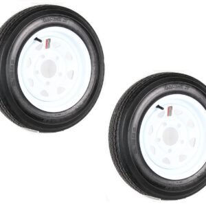 2 pk trailer tire on rim 480 12 4.80 12 4.80×12 in. lrc 5 hole white spoke wheel