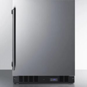 24″ wide built in all freezer with icemaker, black cabinet