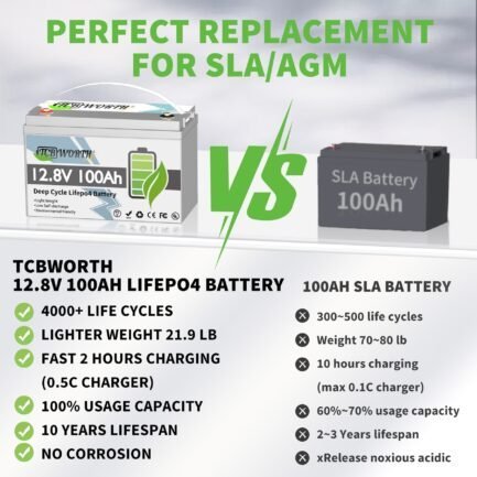 lifepo4 battery 12v 100ah with 10a charger,tcbworth battery,100a bms,10000+cycles, for rv,solar lifepo4 battery 12v 100ah with 10a charger,tcbworth battery,100a bms,10000+cycles, for rv,solar