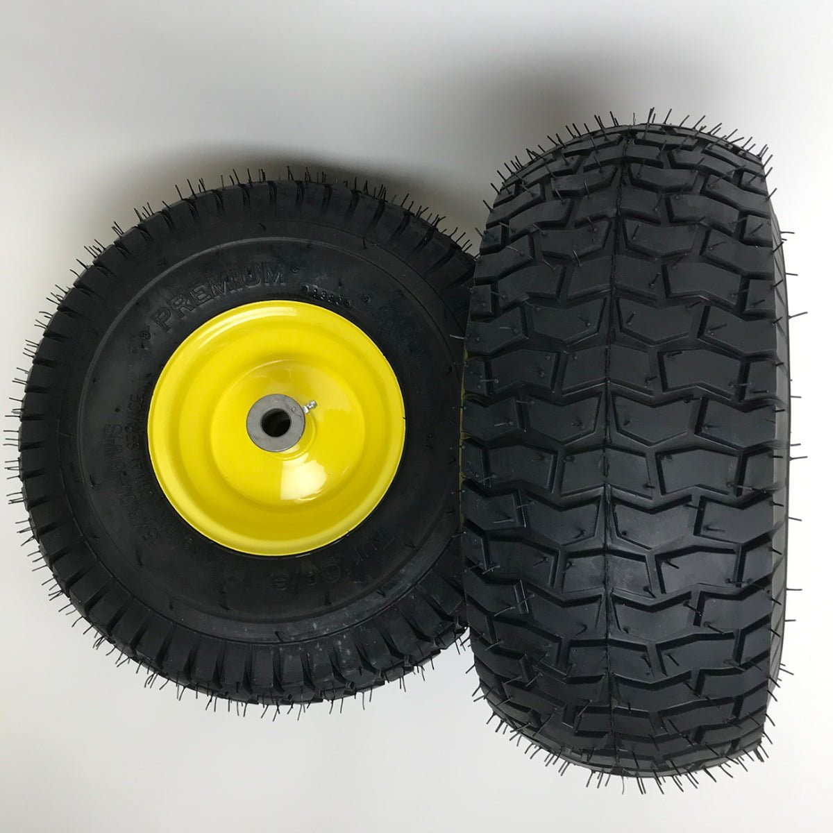 set of 2 – 15×6.00 6 lawn mower tire and rim – fits on 3/4 inch axle set of 2 – 15×6.00 6 lawn mower tire and rim – fits on 3/4 inch axle