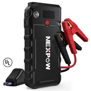 nexpow battery jump starter – 3000a peak 23800mah car jump starter (up to 9.0l gas or 8.5l diesel engine) – 12v portable battery booster with lcd display