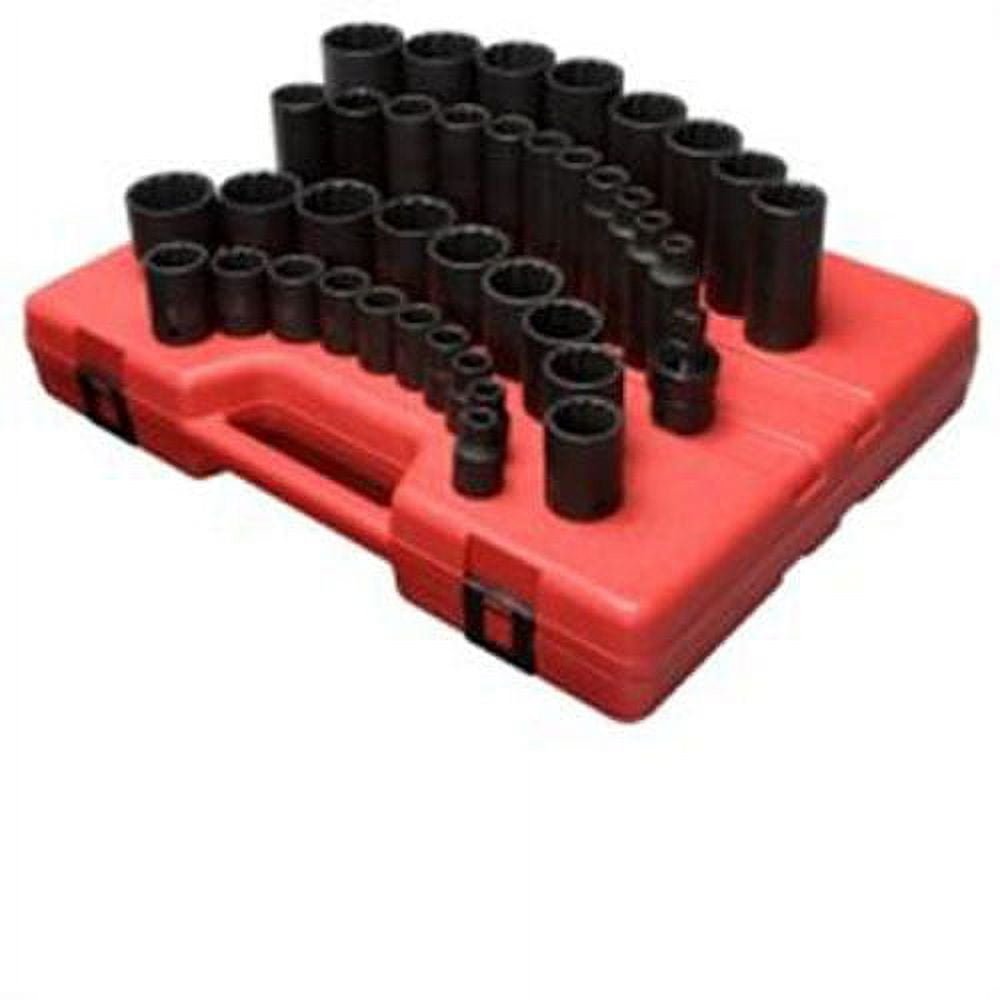 sunex 2698 1/2″ dr. 12 pt. 39 pc. sae master impact socket set sunex 2698 1/2″ dr. 12 pt. 39 pc. sae master impact socket set