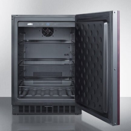 24″ wide built in all refrigerator (panel not included), black cabinet 24″ wide built in all refrigerator (panel not included), black cabinet