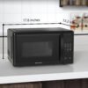 compact countertop microwave oven with touch control, led display, 700w, 10 power levels, 6 auto menus, glass turntable and child safe lock, 0.7 cu., ft. black compact countertop microwave oven with touch control, led display, 700w, 10 power levels, 6 auto menus, glass turntable and child safe lock, 0.7 cu., ft. black