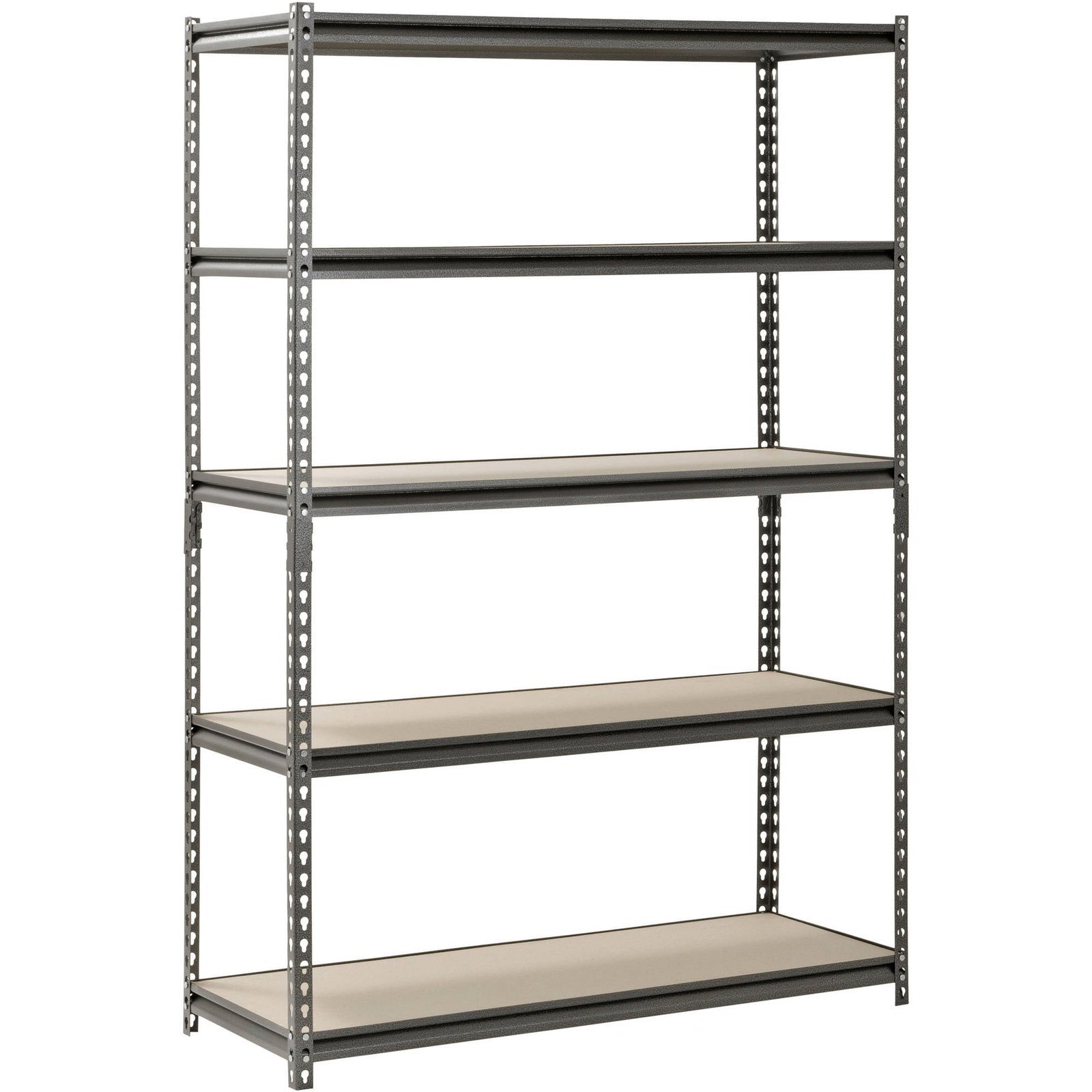 muscle rack 48″w x 18″d x 72″h 5 shelf steel freestanding shelves, silver muscle rack 48″w x 18″d x 72″h 5 shelf steel freestanding shelves, silver