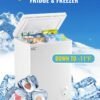3.5 cubic feet chest freezer small deep freezers with removable storage basket free standing top door compact freezer 7 gears temperature control for office dorm apartment 3.5 cubic feet chest freezer small deep freezers with removable storage basket free standing top door compact freezer 7 gears temperature control for office dorm apartment
