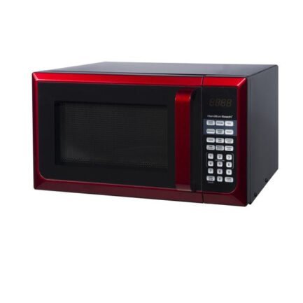 hamilton beach stainless steel 0.9 cu. ft. red microwave oven, red stainless steel hamilton beach stainless steel 0.9 cu. ft. red microwave oven, red stainless steel