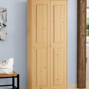 solid wood pantry storage cabinet, freestanding kitchen cupboard, closet with shelves