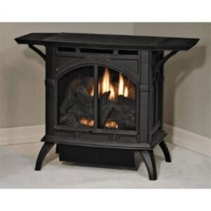Store empire vfd30cc70bn heritage cast iron porcelain vf stove, black – natural gas