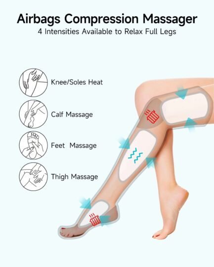 alljoy leg massager, leg air compression massager for circulation and pain relief,2 heat levels foot/knee massager,6 modes with memory function controller, full leg massager, gift for women men alljoy leg massager, leg air compression massager for circulation and pain relief,2 heat levels foot/knee massager,6 modes with memory function controller, full leg massager, gift for women men