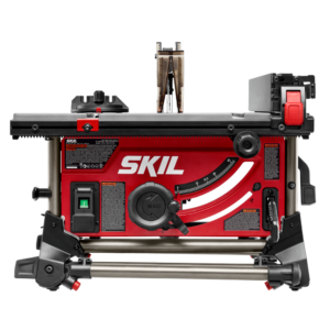 skil jobsite table saw with integrated foldable stand, 10, 15 amp, 25 1/2” rip capacity