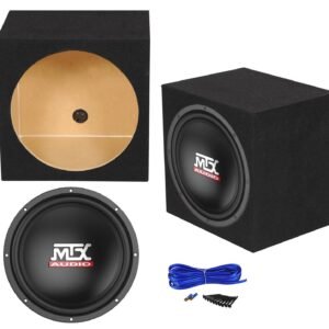 mtx terminator tn12 02 12” 400 watt car audio subwoofer+sealed sub box enclosure