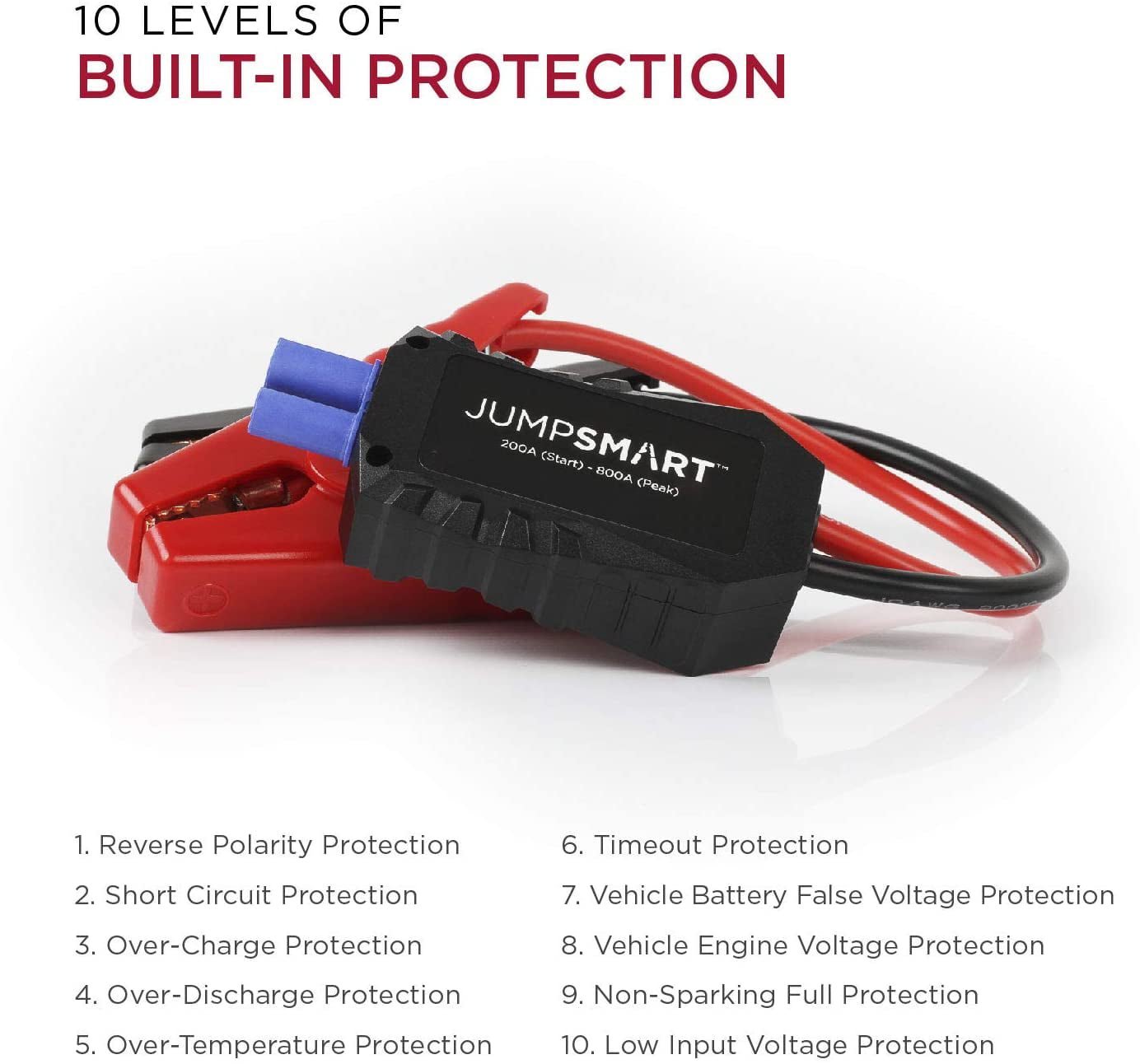 limitless innovations jumpsmart 10 in 1 portable vehicle jump starter, flashlight, power bank, red limitless innovations jumpsmart 10 in 1 portable vehicle jump starter, flashlight, power bank, red